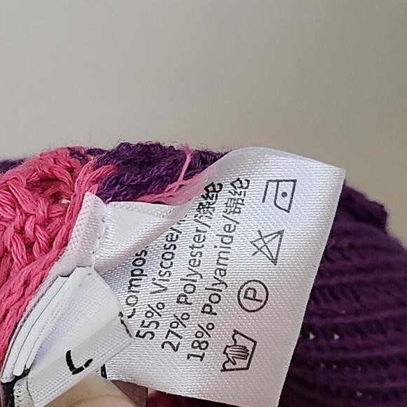 Knit Mix Knit Chevron Short sleeve shirt Multicolor V Neck - Picture 6 of 8